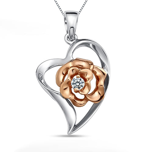 The most beautiful gold pendant with a diamond - A symbol of your feelings