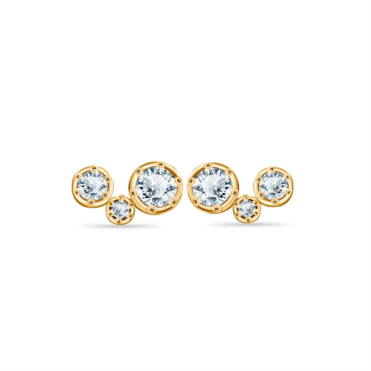 Golden trio with diamonds