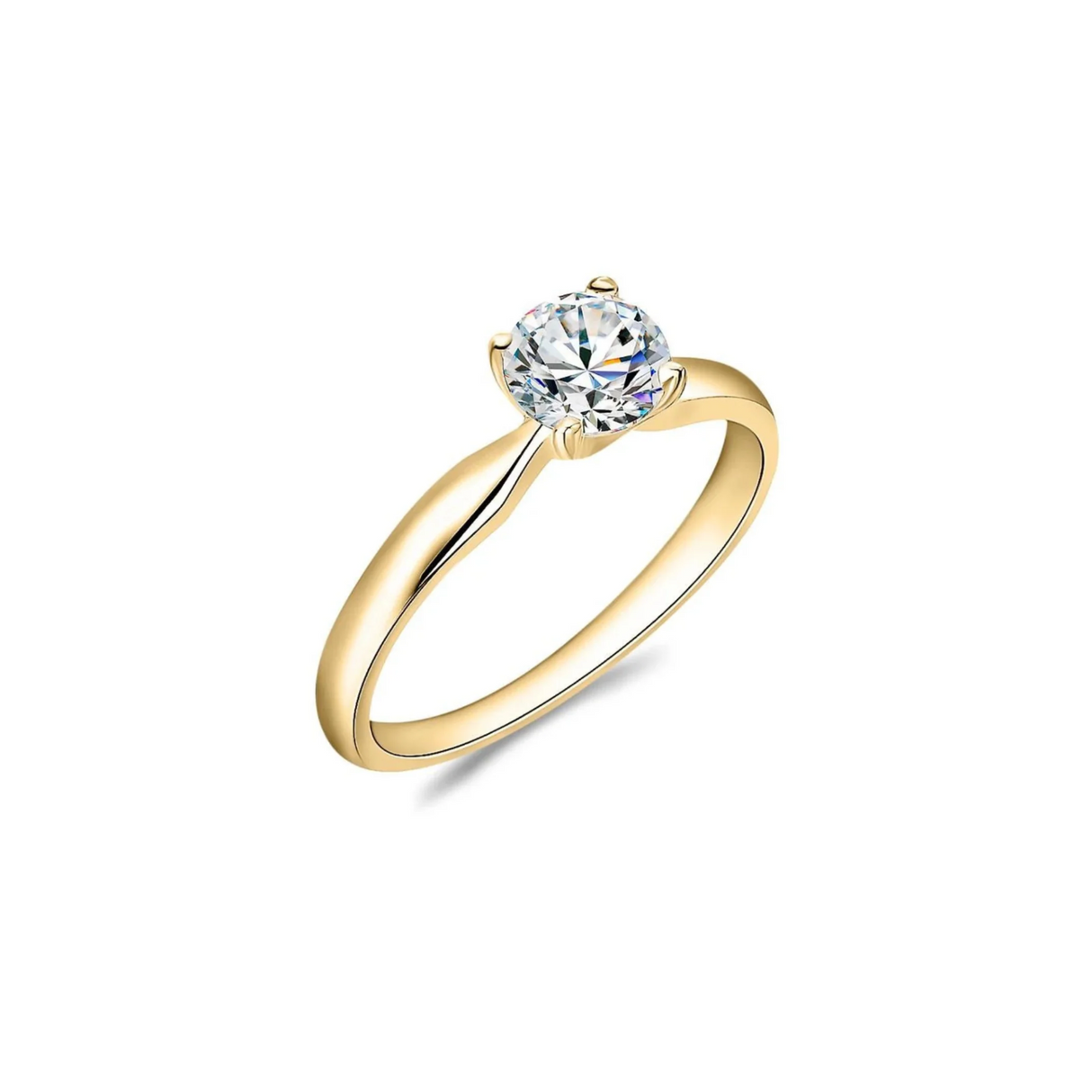 Złoty pierścionek zaręczynowy z diamentem 0,40ct