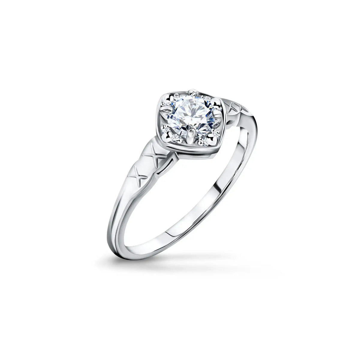 Sunset Elegance - Pierścionek zaręczynowy z diamentami o masie 0,60 ctw