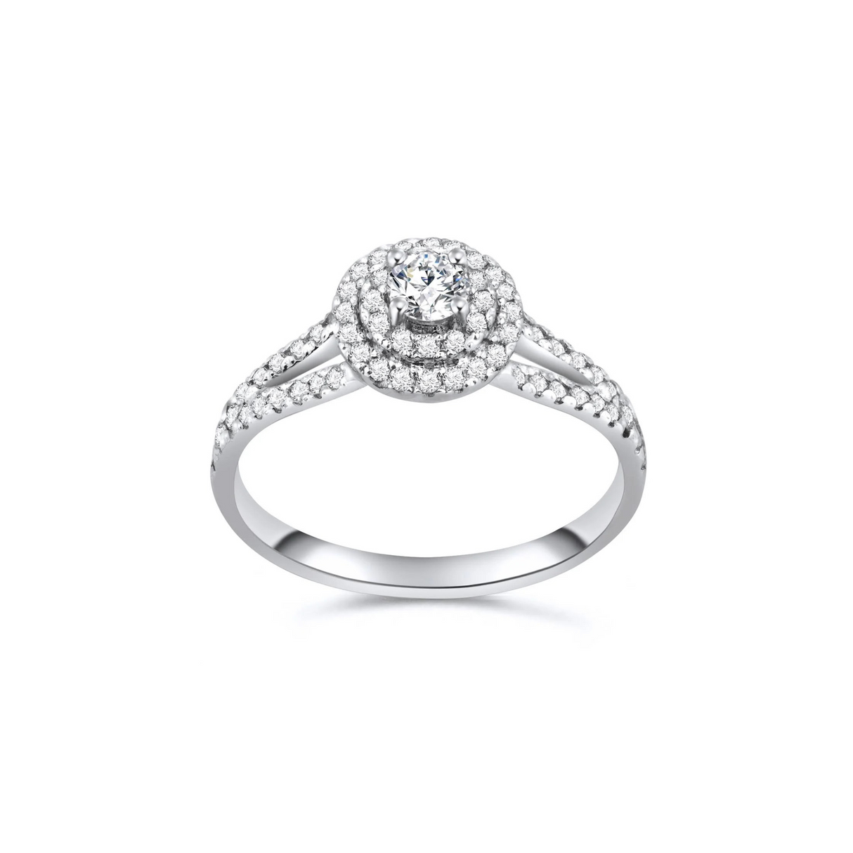 Pierścionek z diamentami o masie 0,65 ct