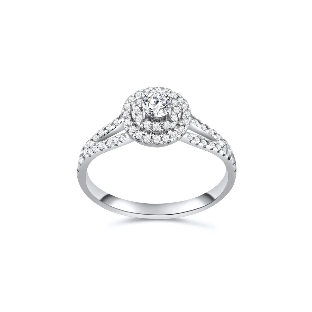Pierścionek z diamentami o masie 0,65 ct