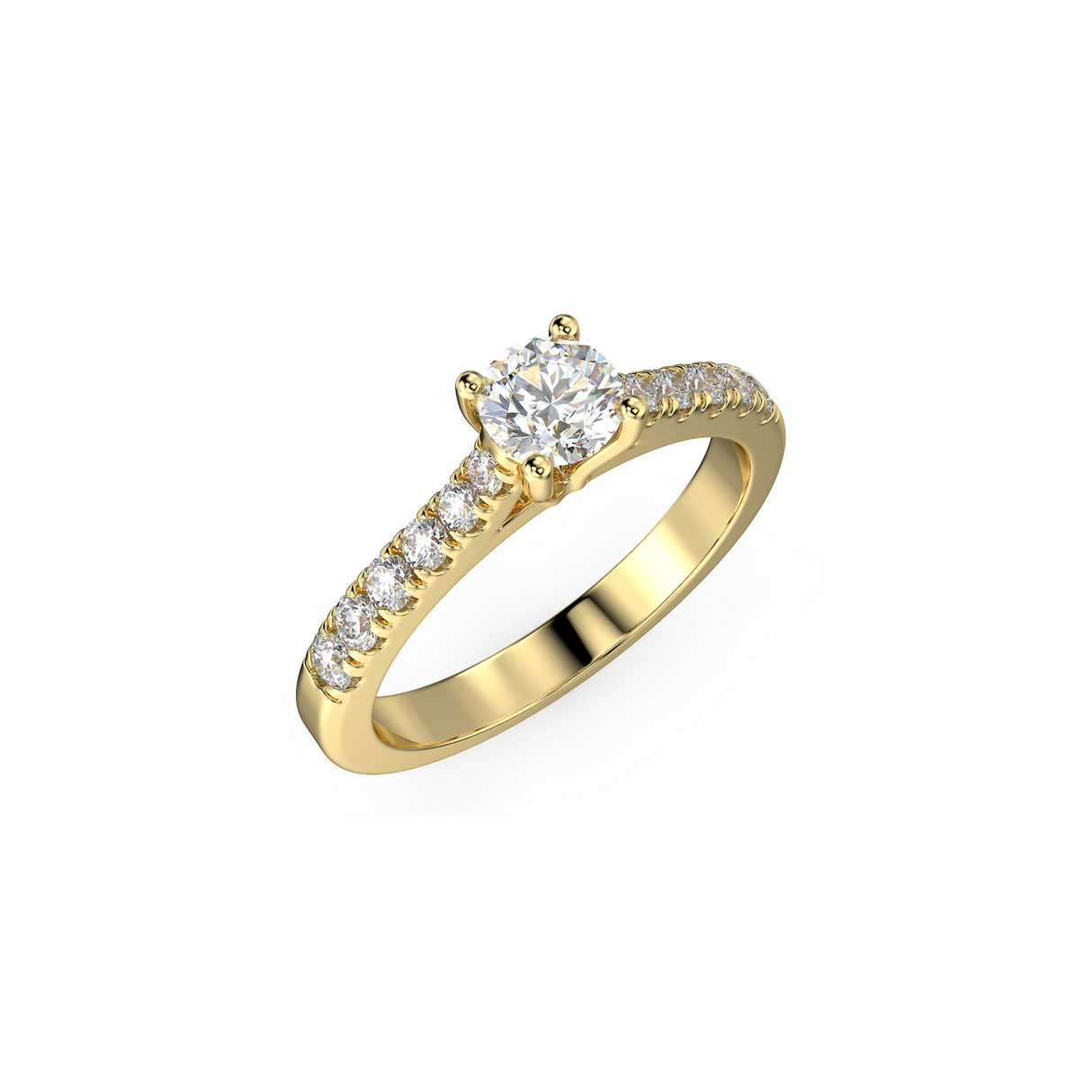 Pierścionek zaręczynowy z diamentami 0,56 ctw