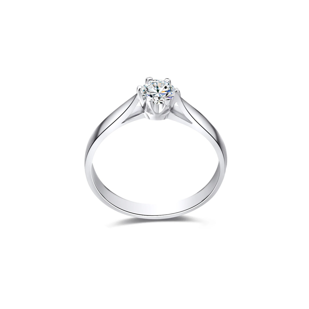 Złoty pierścionek zaręczynowy z diamentem 0,2ct