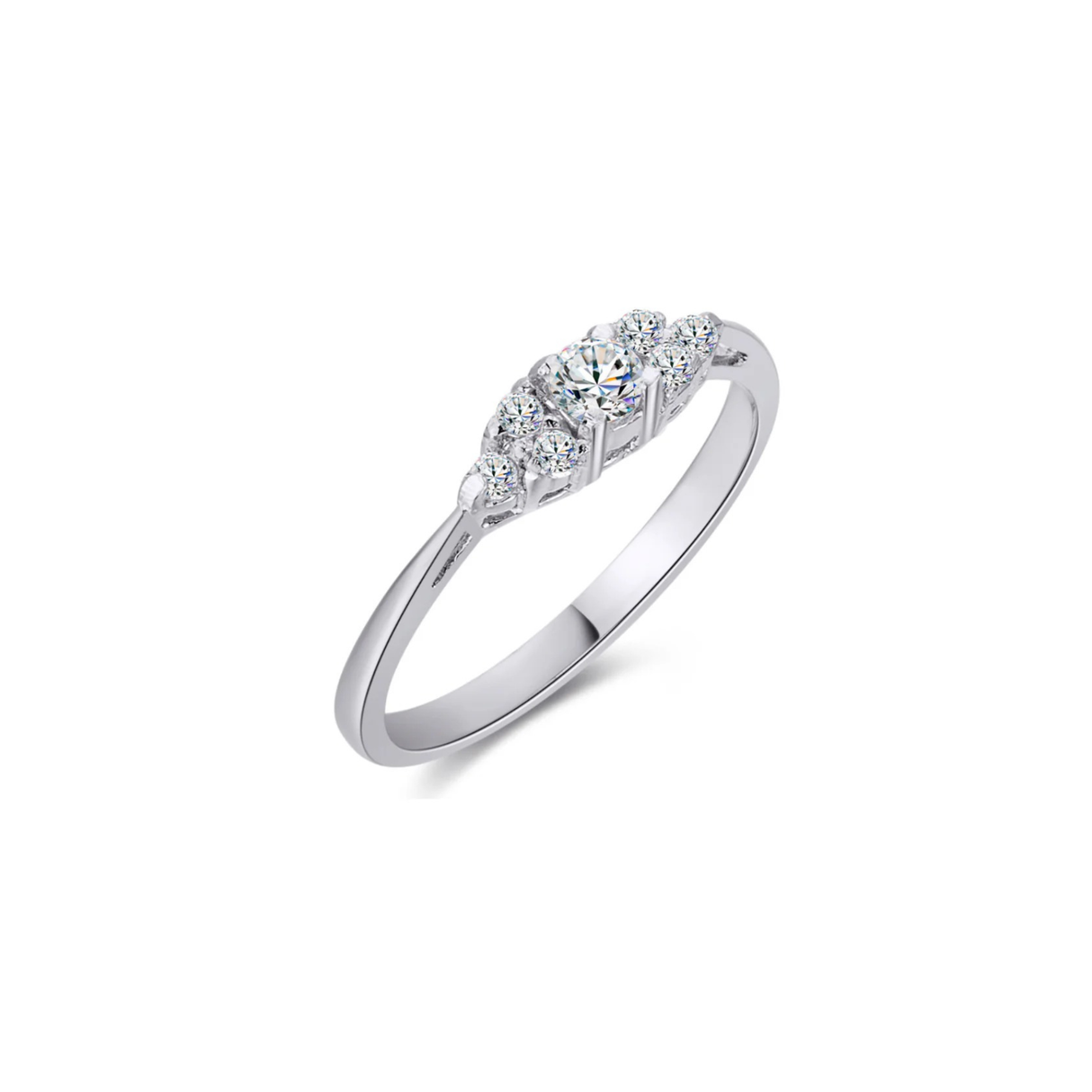 Klasyczna Elegancja - pierścionek z diamentami 0,22ctw