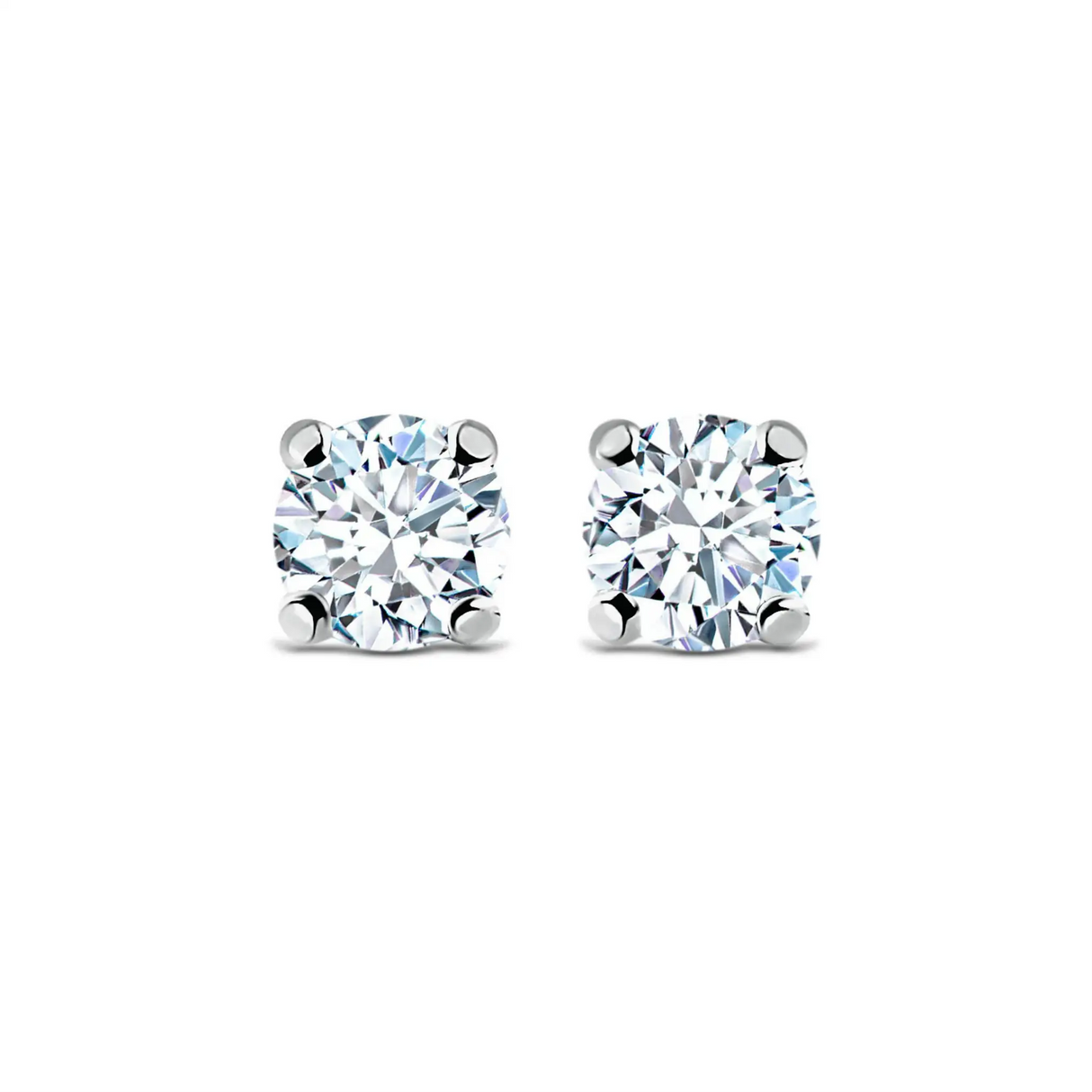 0.50 ctw diamond earrings set in white gold