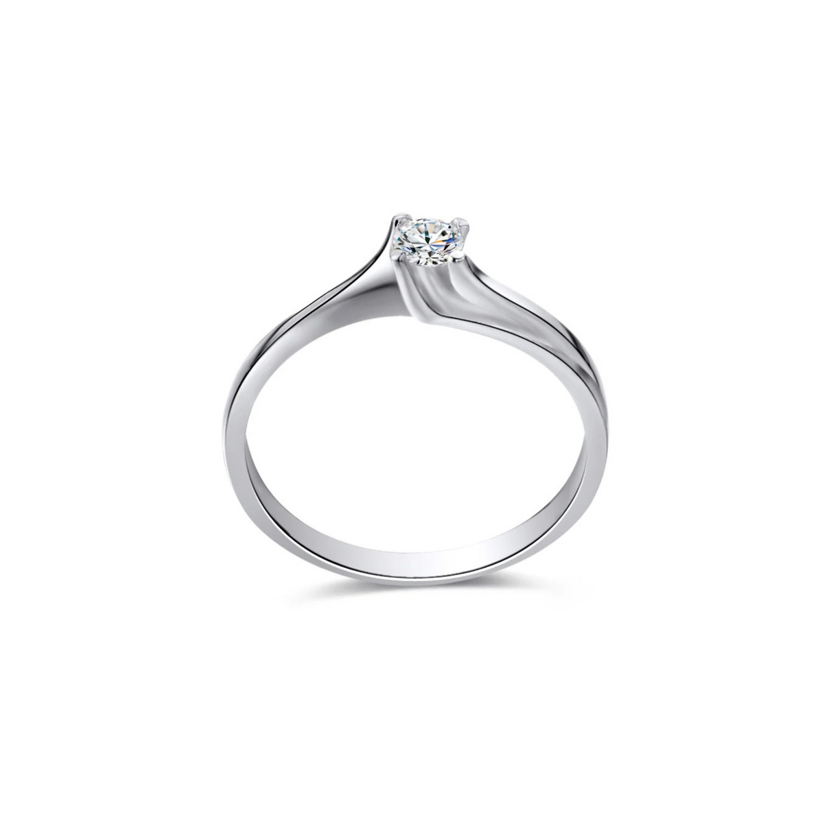 Złoty pierścionek zaręczynowy z diamentem 0,15ct