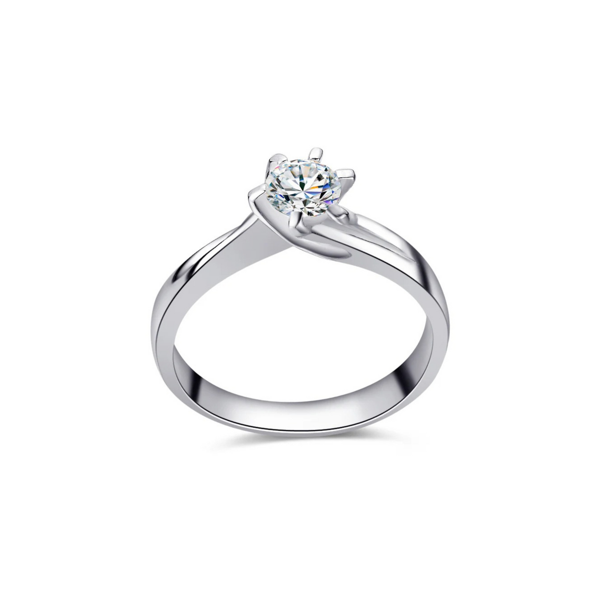 Złoty pierścionek zaręczynowy z diamentem 0,4 ct