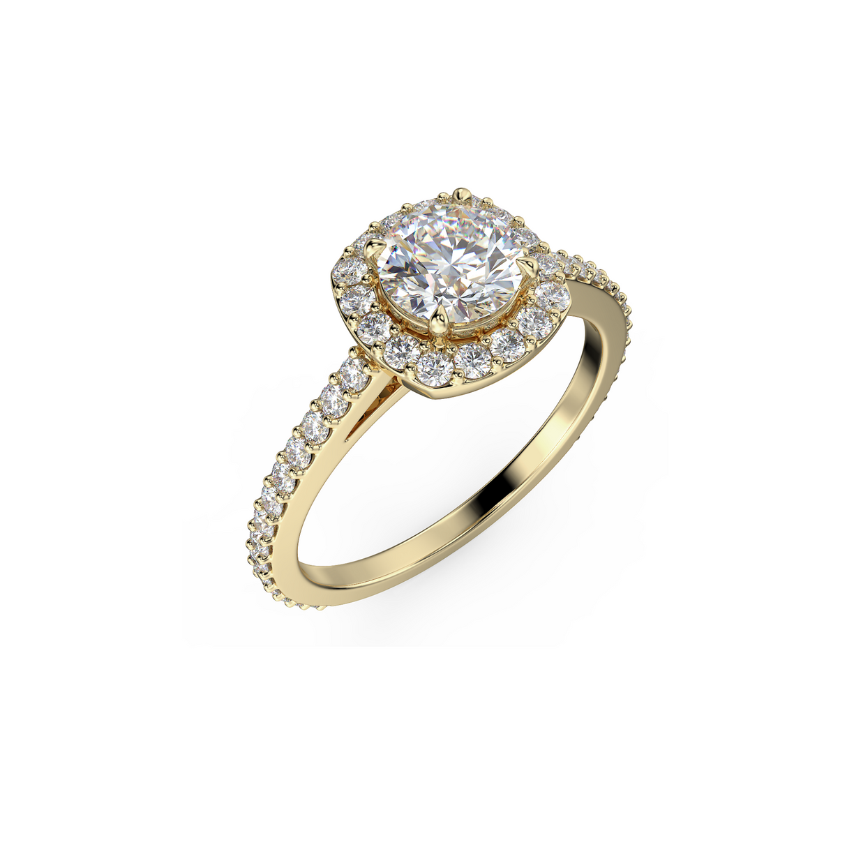 Rose Radiance - pierścionek z żółtego złota diamentami 0,83 ctw