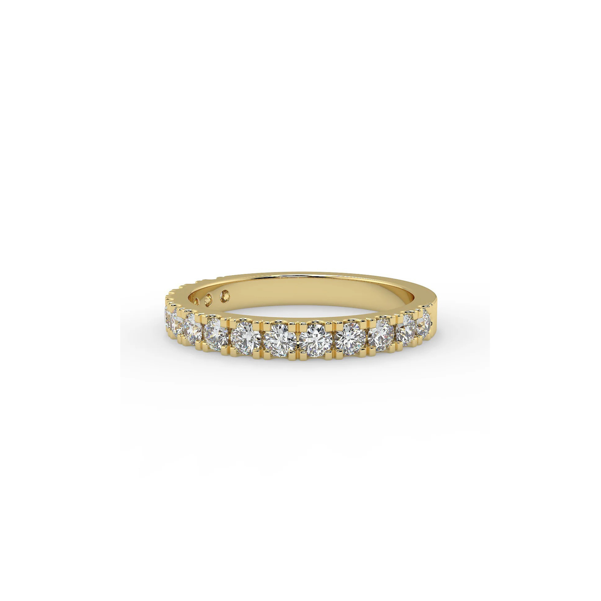 Milano obrączka z żółtego złota z diamentami o masie 0,66 ct