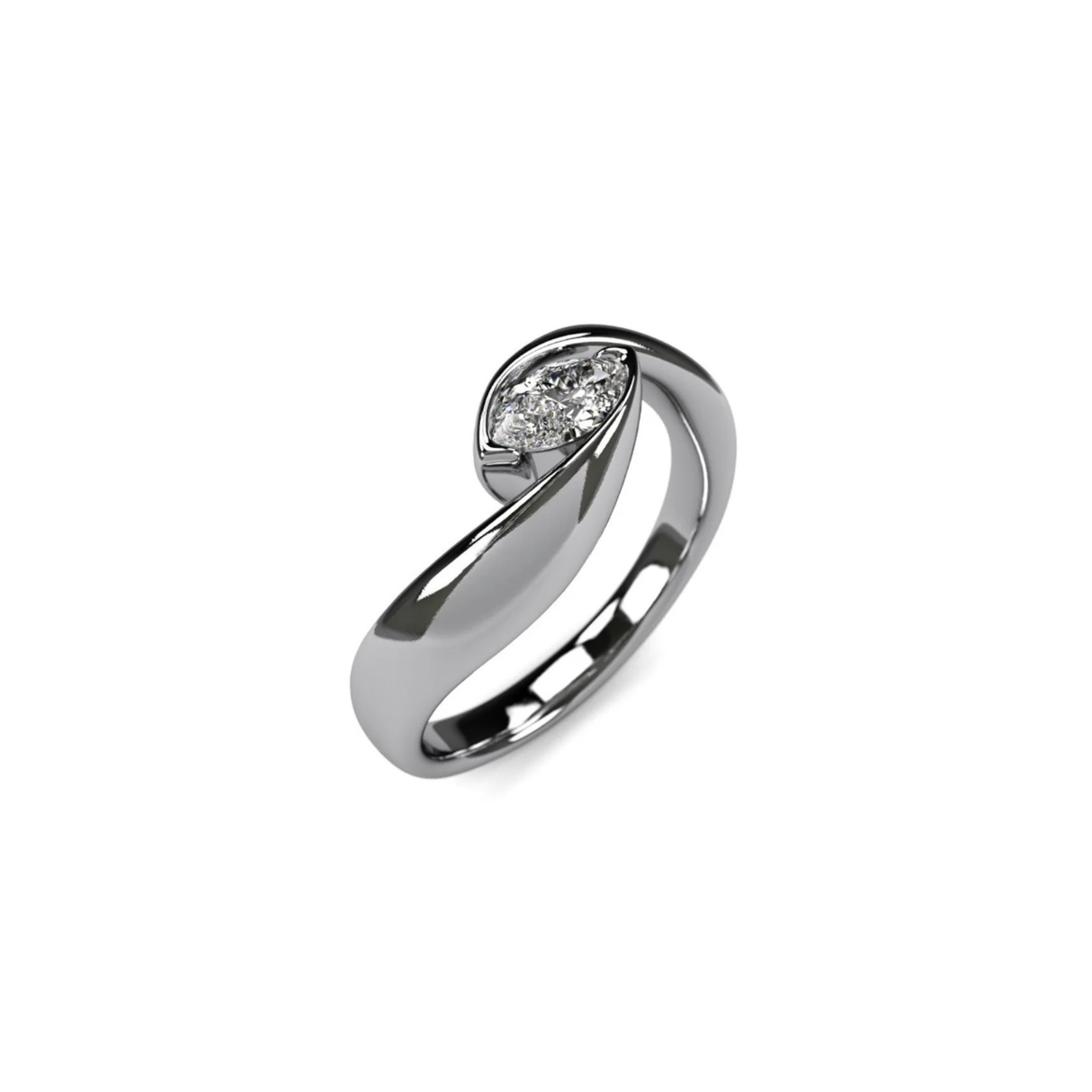 Crystal Eye – perfekcyjna oprawa diamentu o szlifie marquise