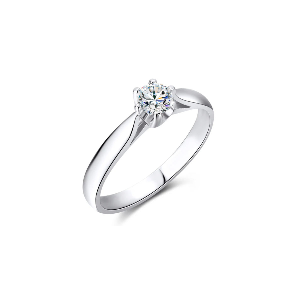 Złoty pierścionek zaręczynowy z diamentem 0,2ct