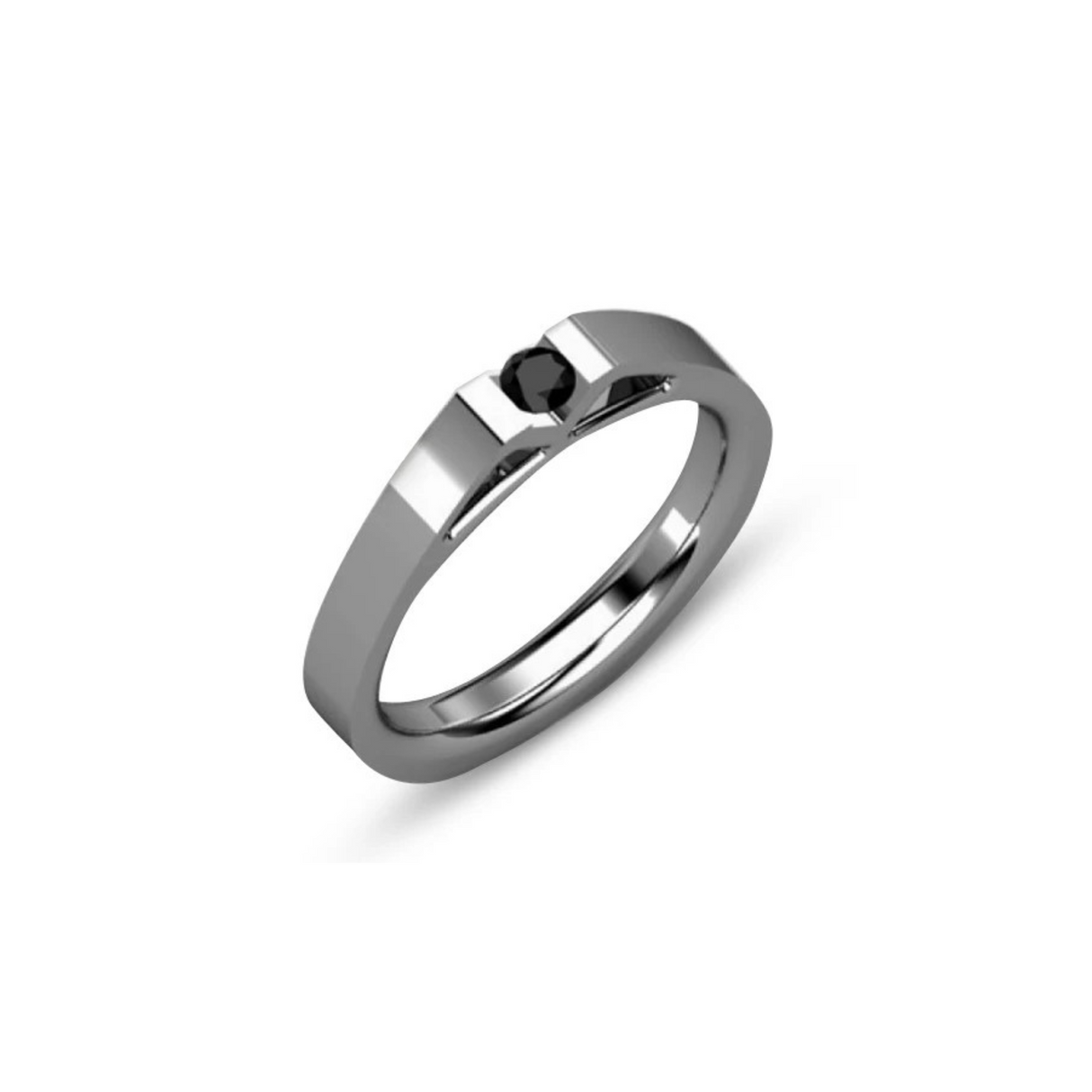 Rewelacyjny pierścionek z czarnym diamentem