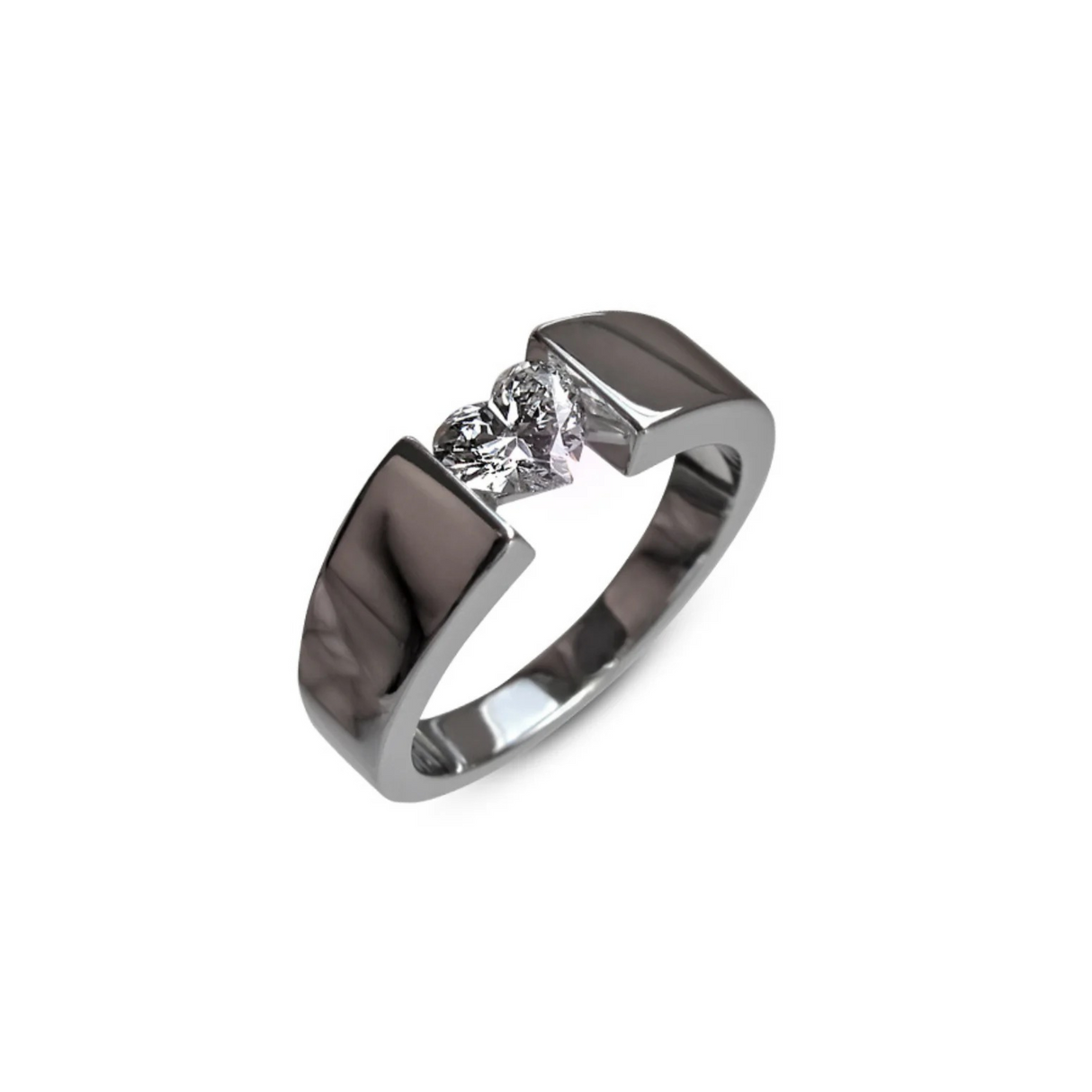 Pierścionek z diamentem 0,25 ct o szlifie serca