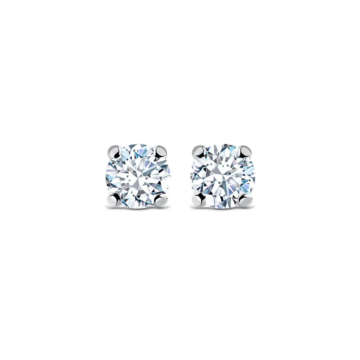 0.50 ctw diamond earrings set in white gold