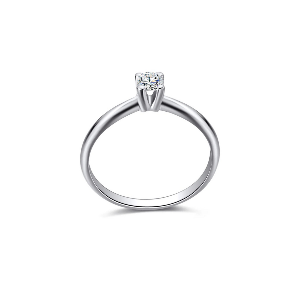 Minimalistyczna elegancja - pierścionek z diamentem 0,15 ct
