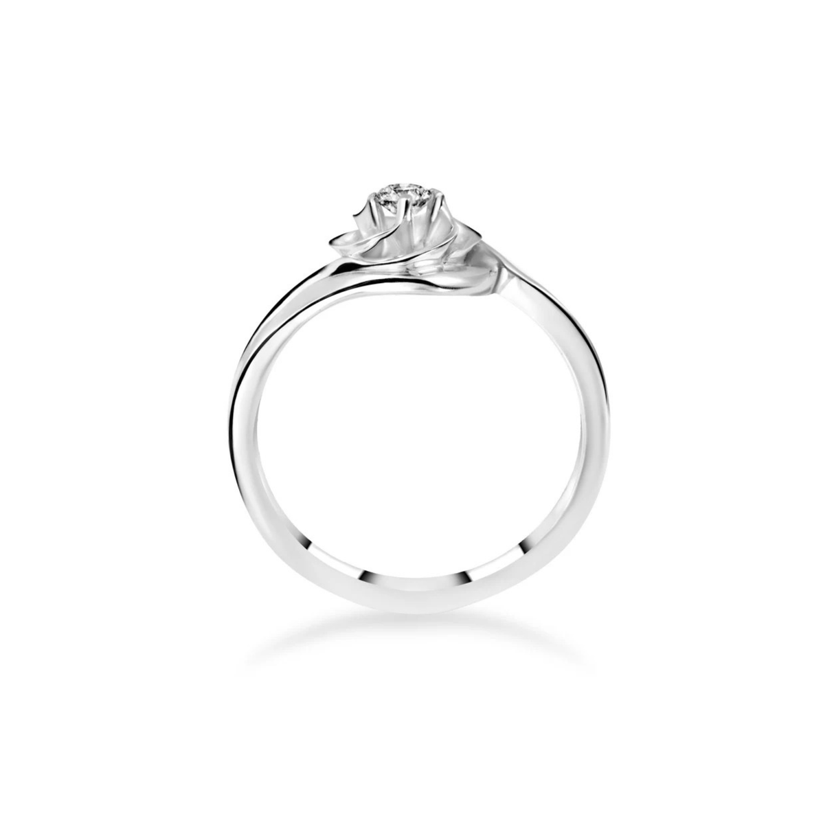 Diamentowa Róża - pierścionek z diamentem 0,10ct