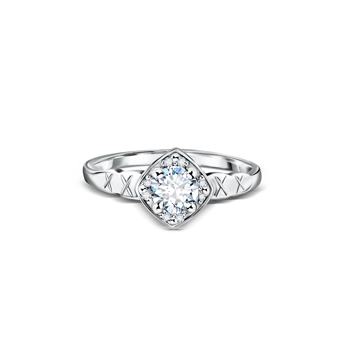 Sunset Elegance - Pierścionek zaręczynowy z diamentami o masie 0,60 ctw