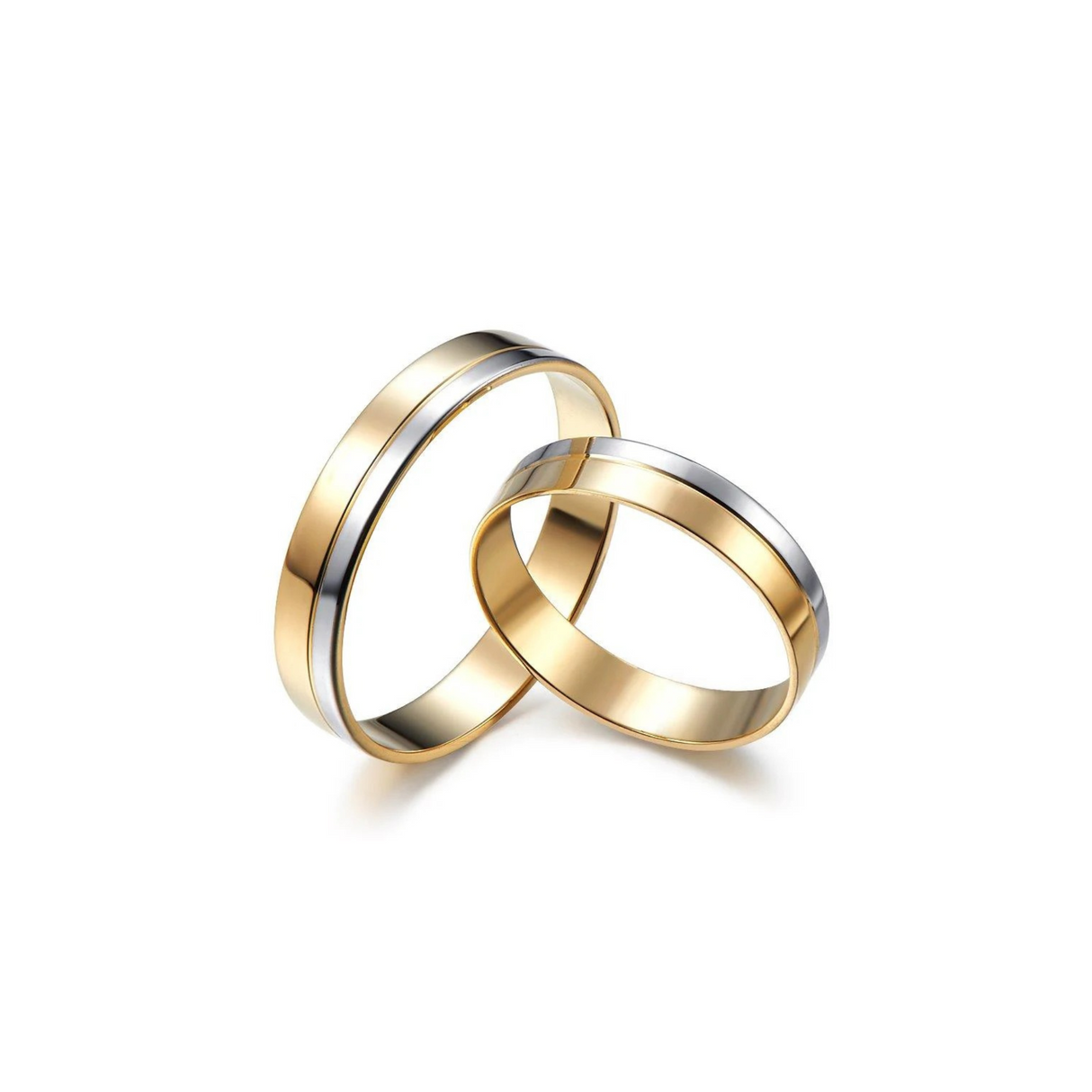 Smukłe złote obrączki ślubne