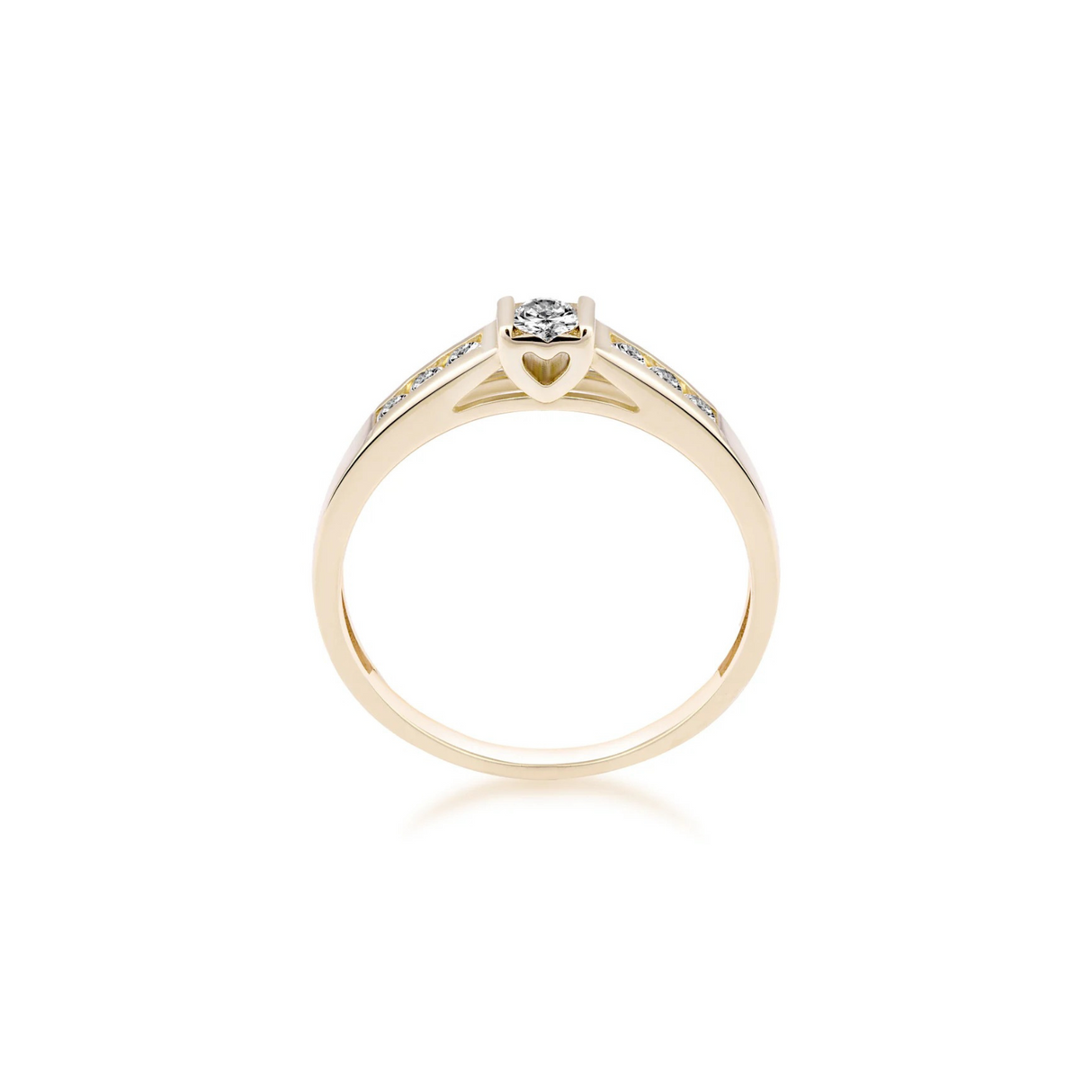 Subtelny Eklektyzm - pierścionek zaręczynowy z diamentami 0,22 ct