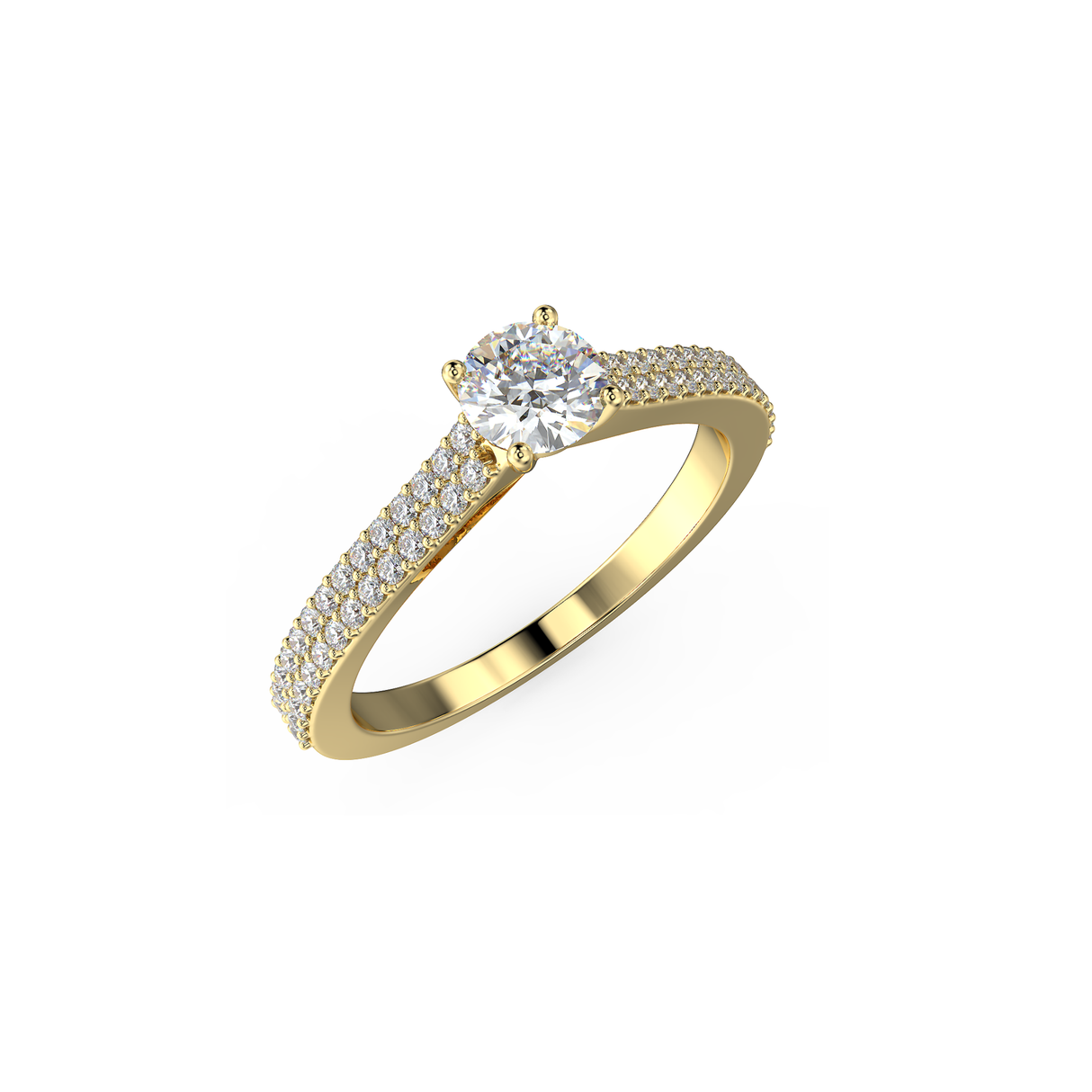 Pierścionek zaręczynowy z diamentami 0,48 ct