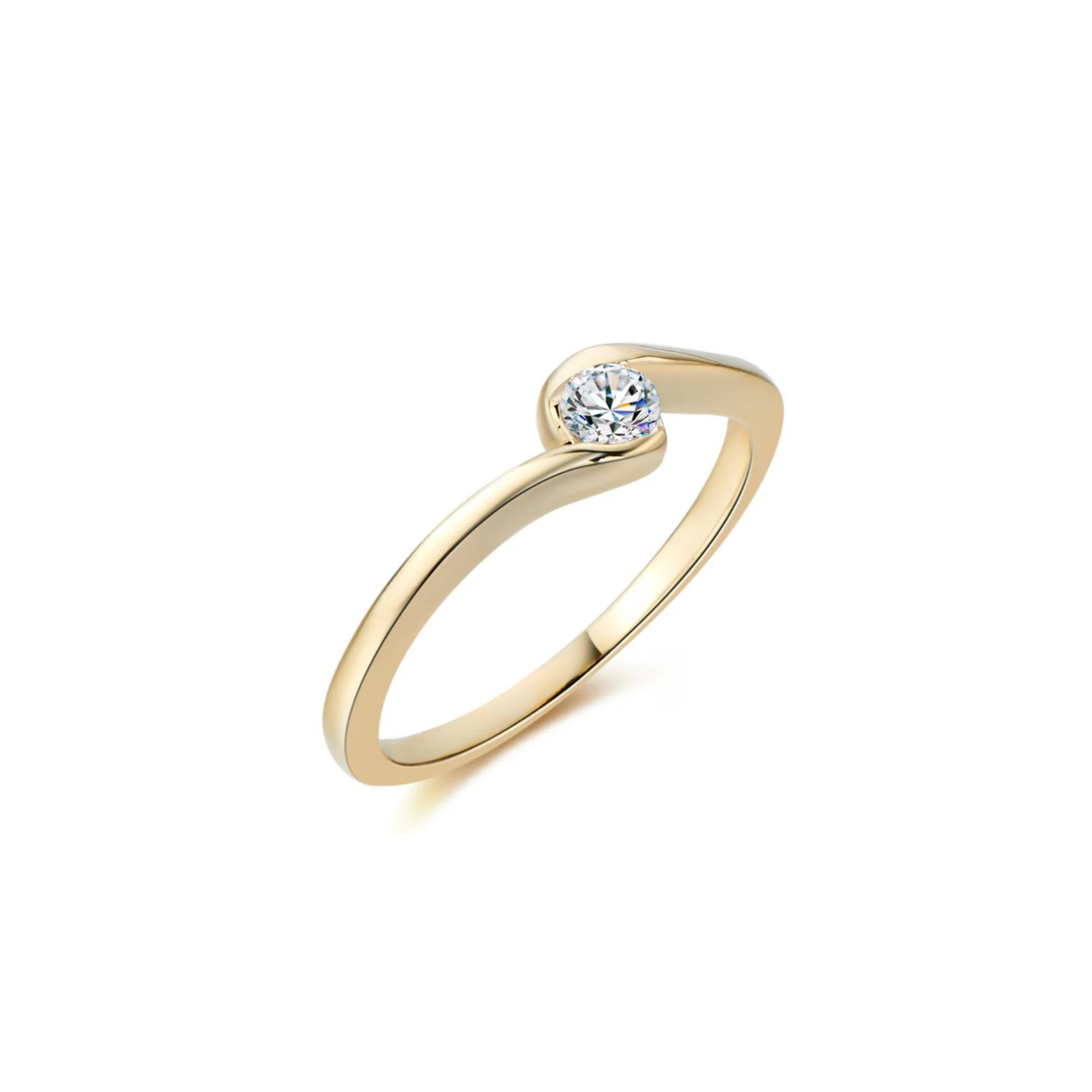 Pierścionek zaręczynowy z diamentem 0,15ct