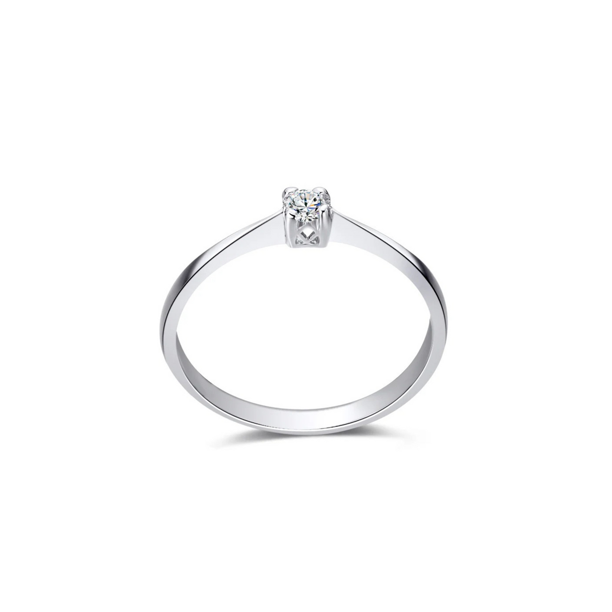 Pierścionek zaręczynowy z diamentem 0,1 ct