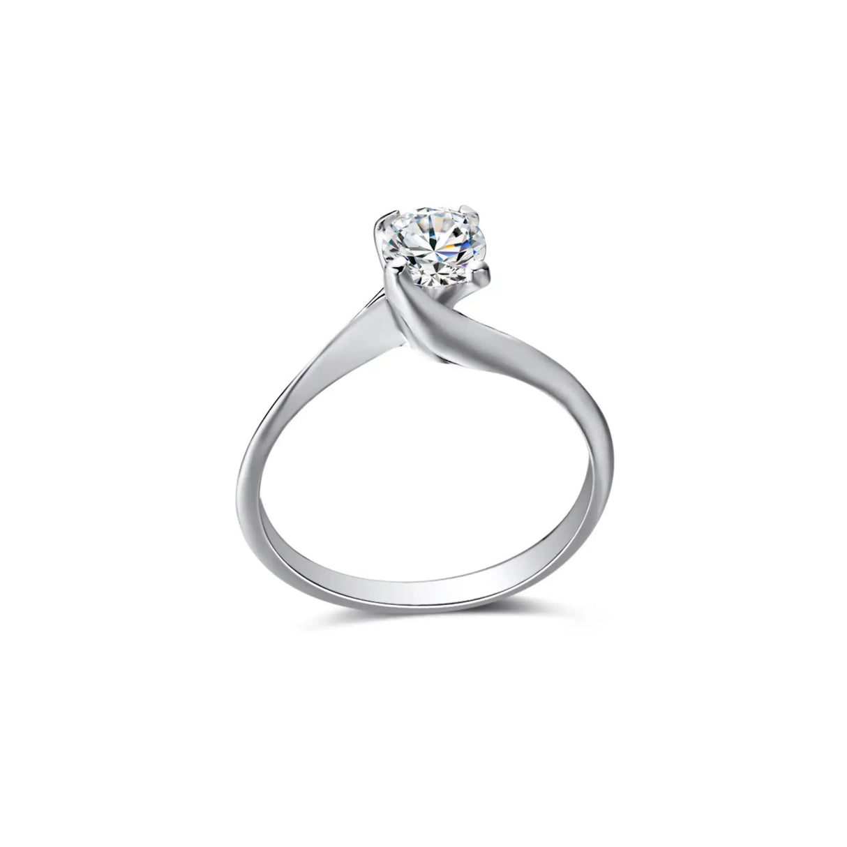 Złoty pierścionek zaręczynowy z diamentem 0,45ct