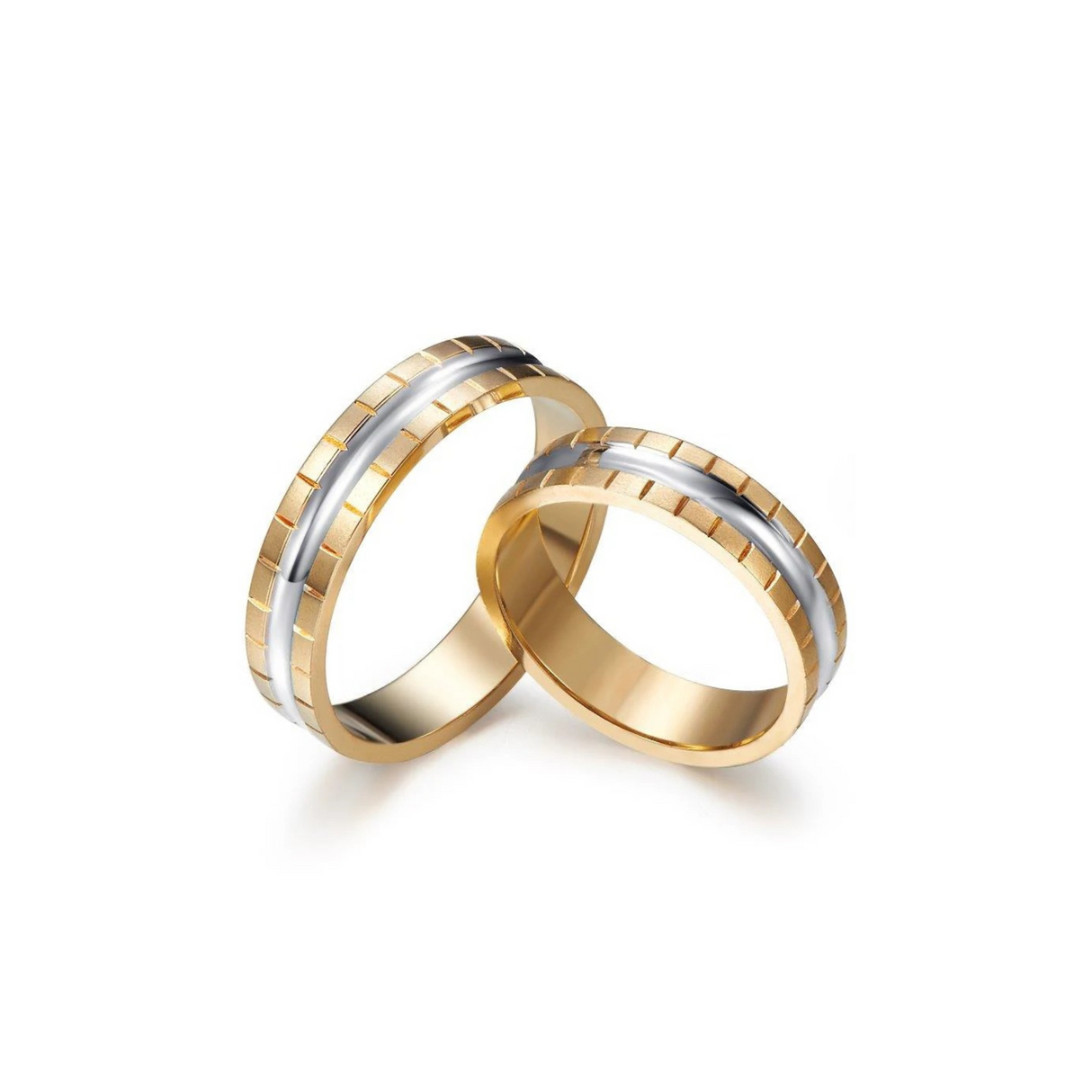 Nowoczesne złote obrączki