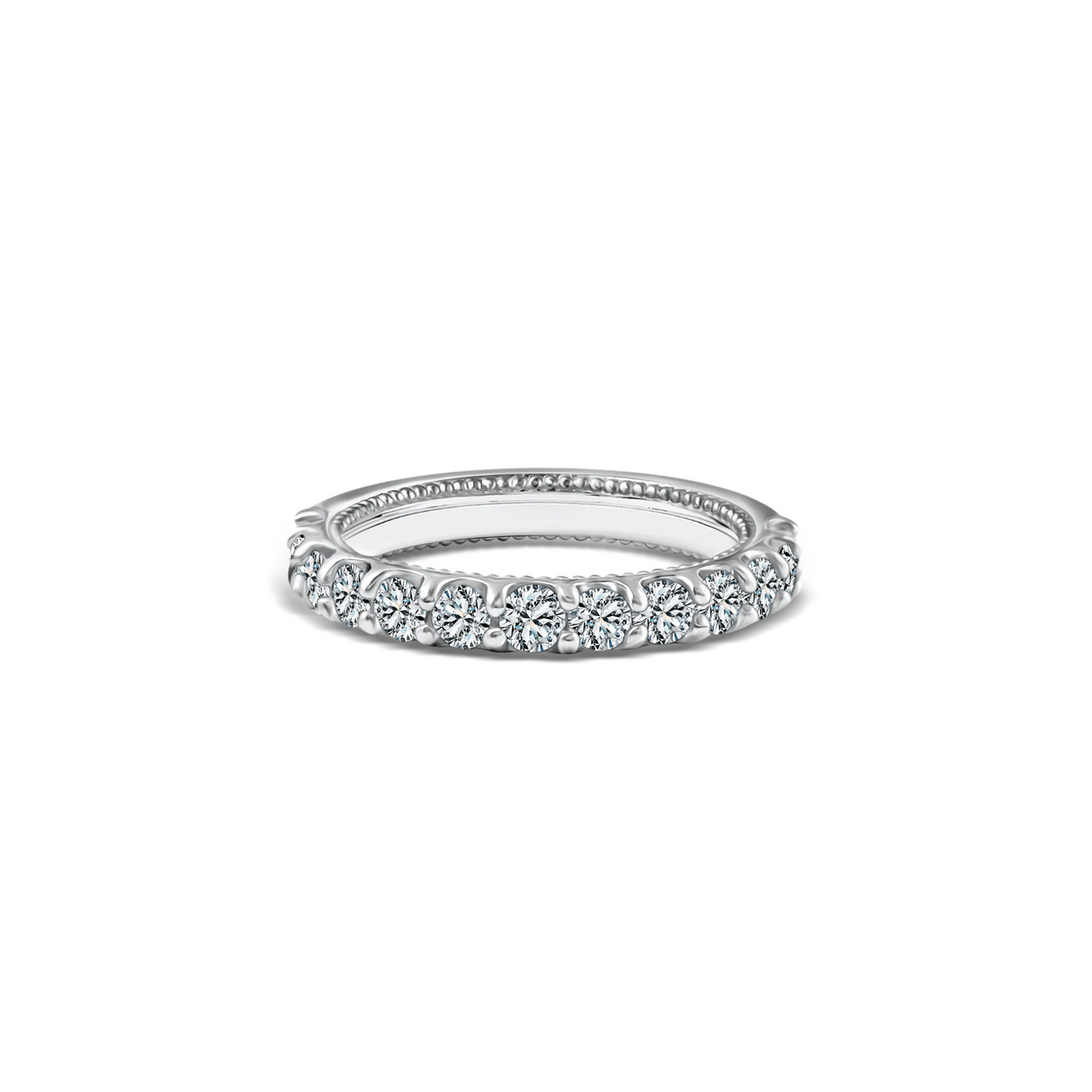 Grace in Detail - Milligriffin and Diamond Wedding Rings in White Gold