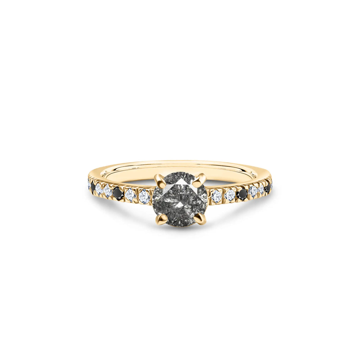 Noir et Blanc – Salt & Pepper - an original diamond engagement ring
