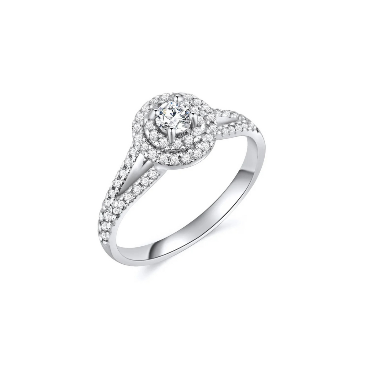 Pierścionek z diamentami o masie 0,65 ct