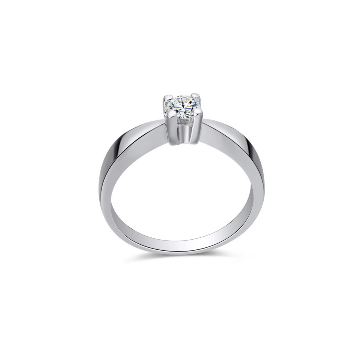 Złoty pierścionek zaręczynowy z diamentem 0,20 ct