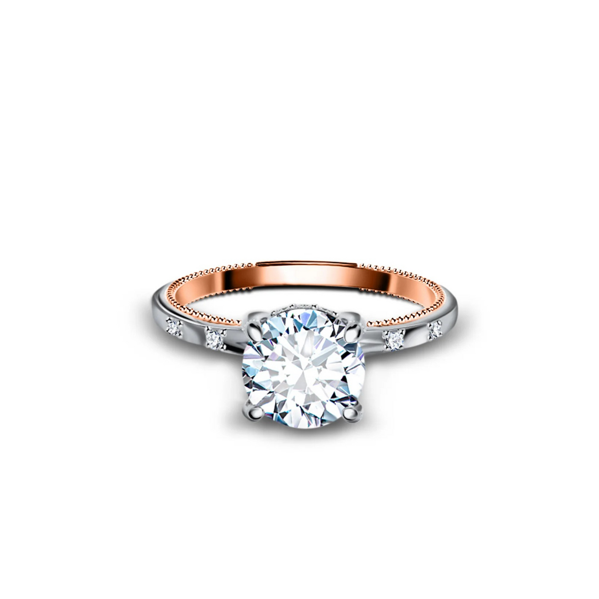 Romantyczny pierścionek z diamentem