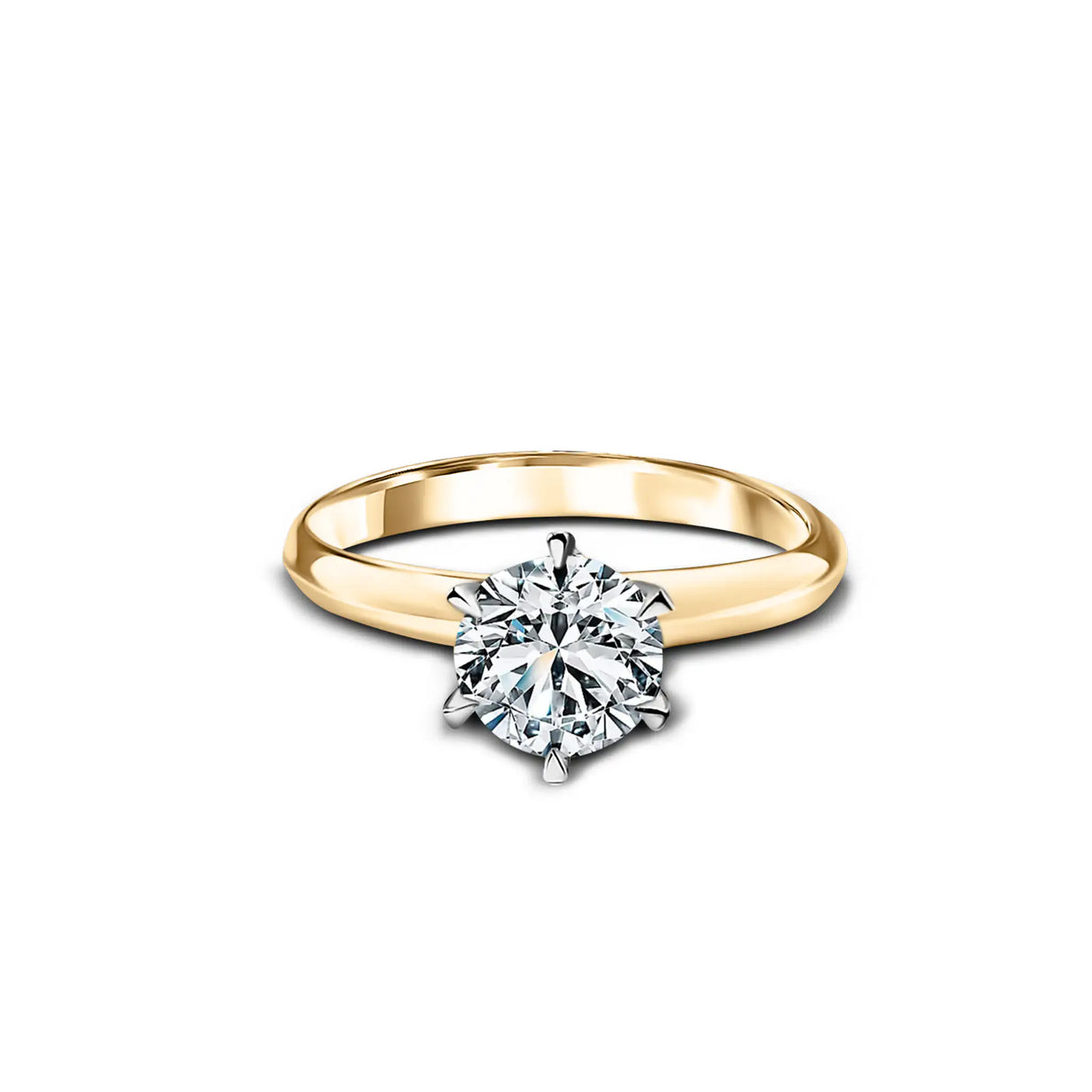 Noble Chic - yellow gold ring with 1ct diamond