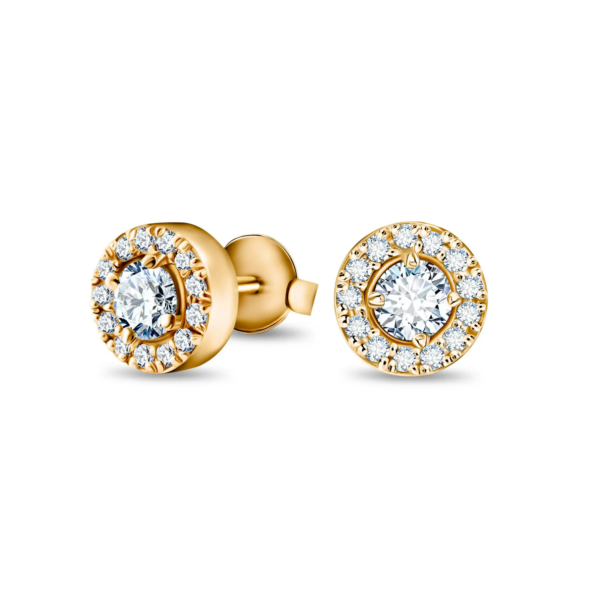 Golden Halo - Diamond Earrings