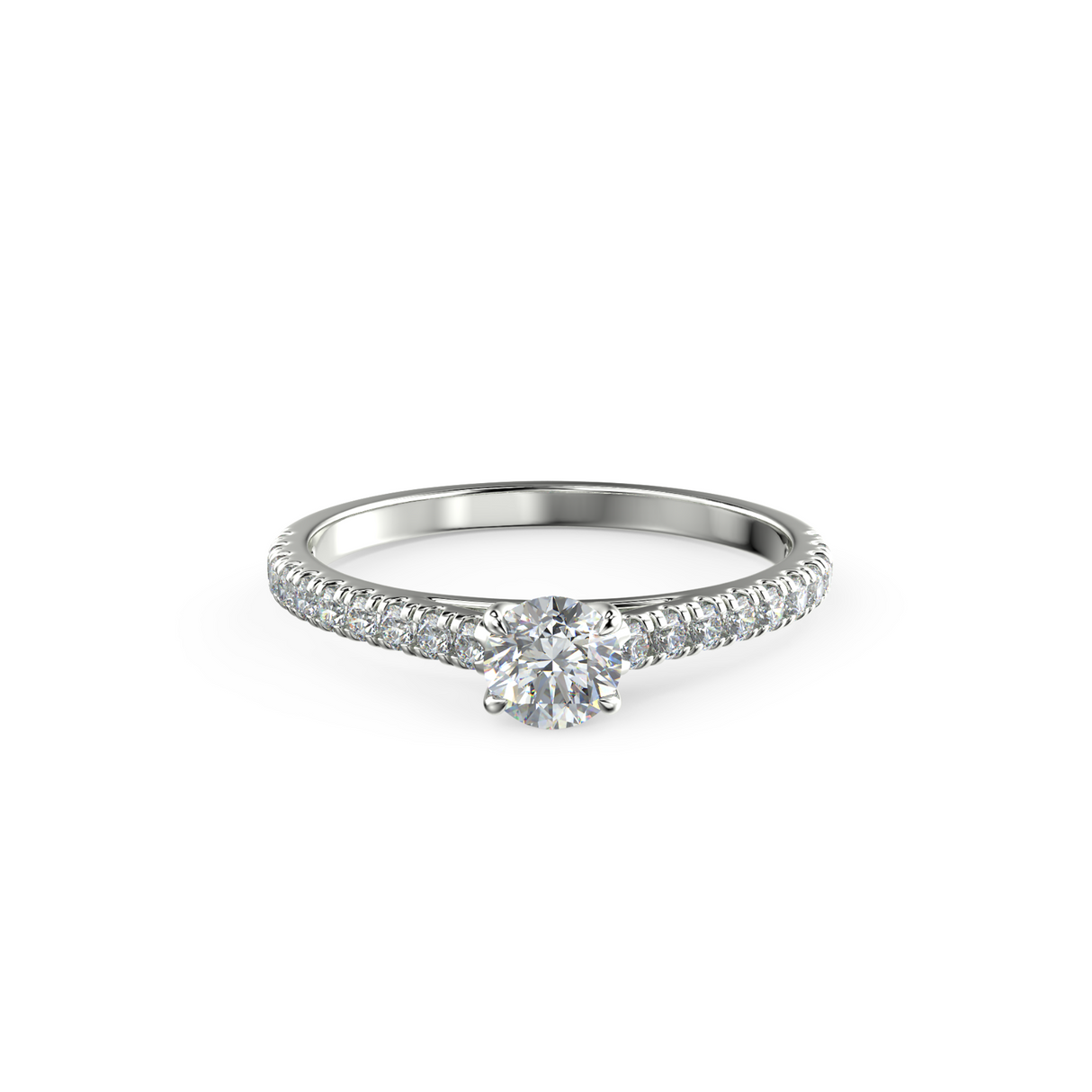 Velvet Symphony - pierścionek z białego złota z diamentami 0,55 ctw