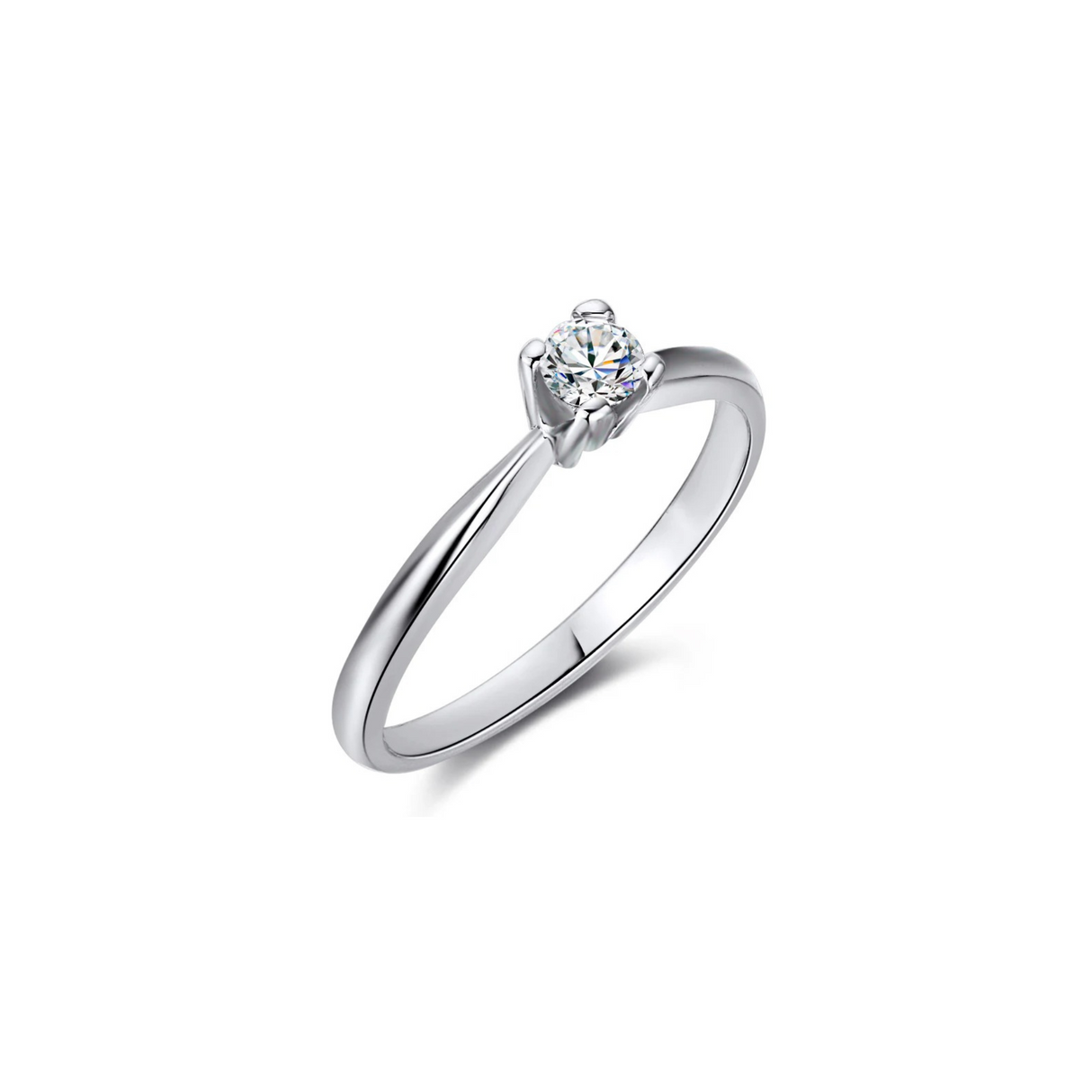 Minimalistyczna elegancja - pierścionek z diamentem 0,15 ct