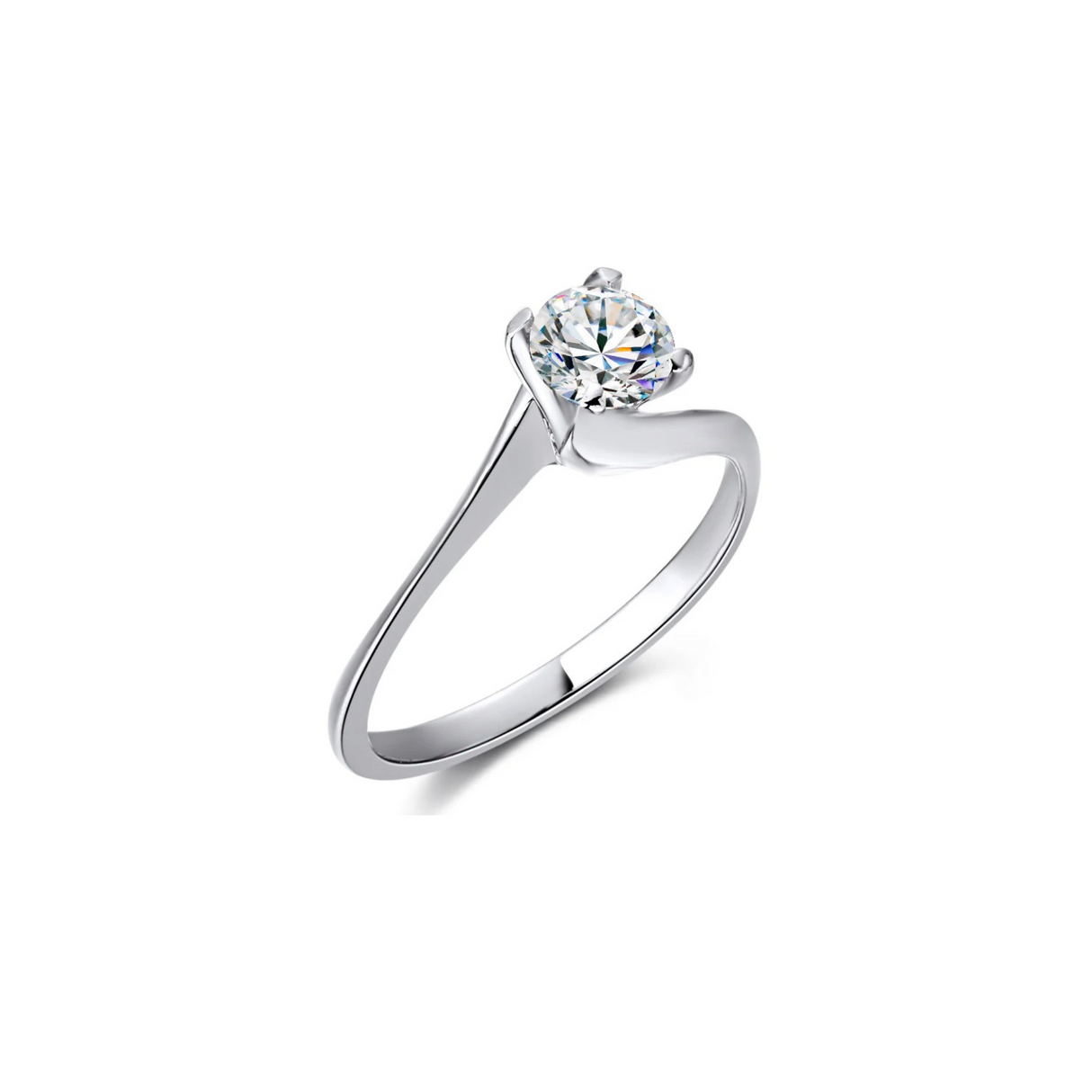 Złoty pierścionek zaręczynowy z diamentem 0,45ct