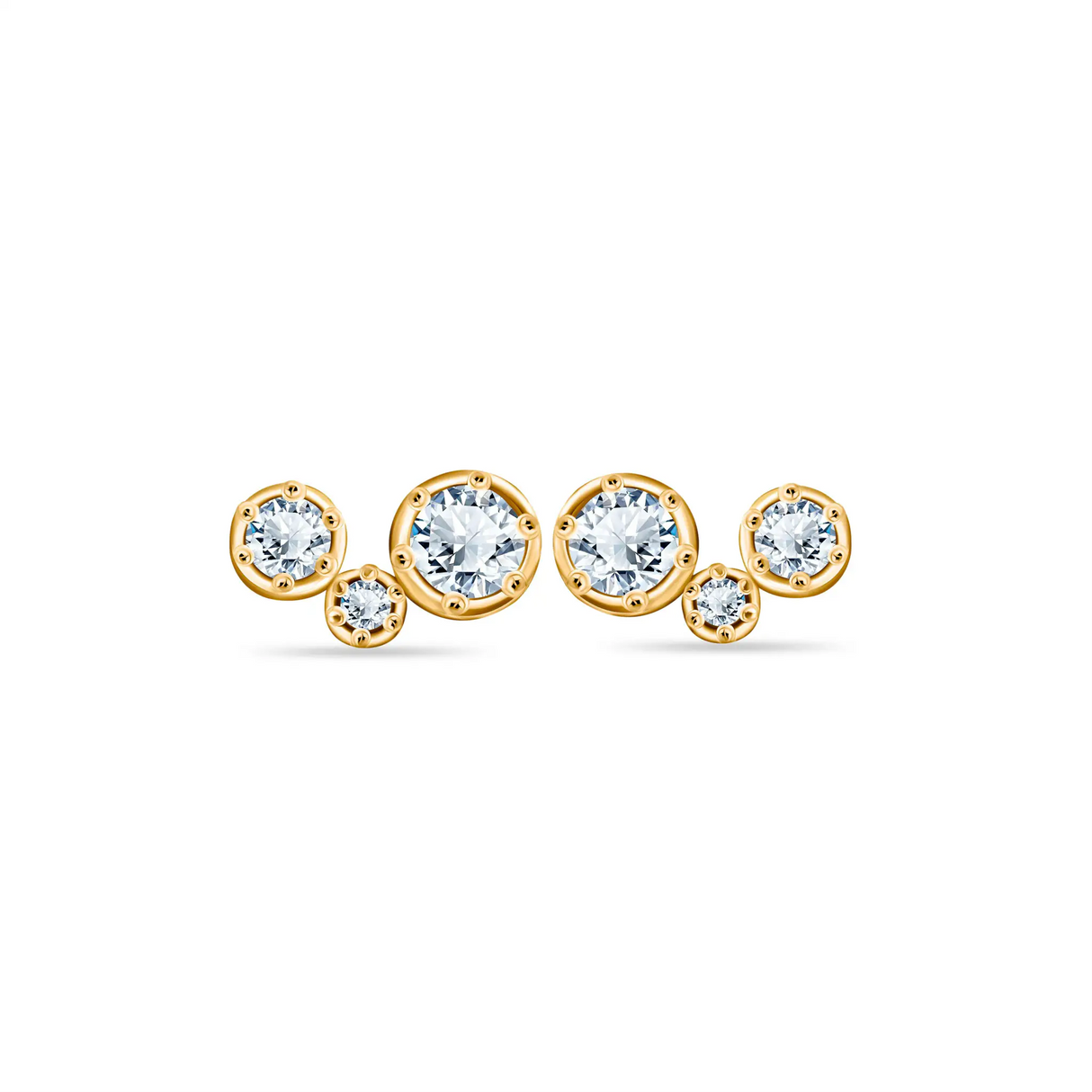 Golden trio with diamonds