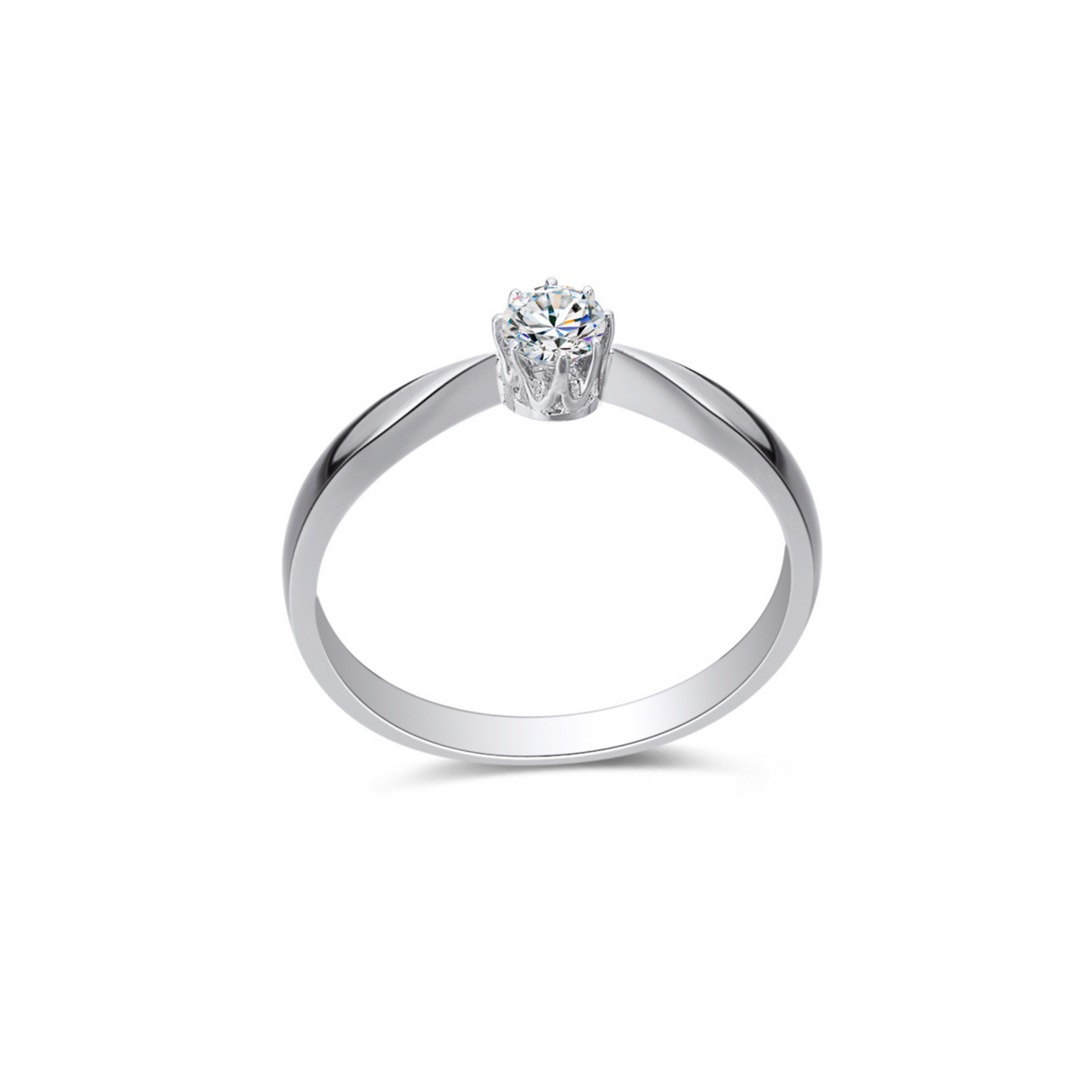 Złoty pierścionek zaręczynowy z diamentem 0,20 ct