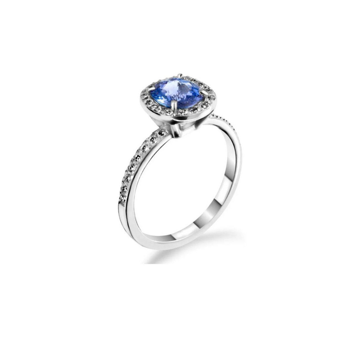 Nieskazitelna Elegancja - złoty pierścionek zaręczynowy z tanzanitem