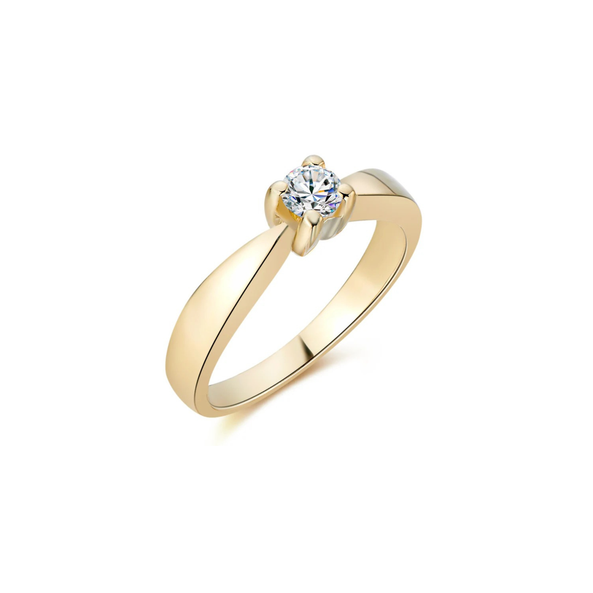 Pierścionek zaręczynowy z diamentem 0,2ct