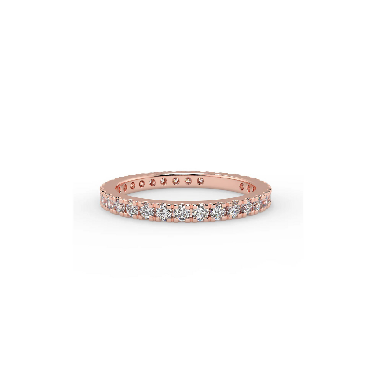 Padua Obrączka z różowego złota z diamentami o masie 0,70 ct