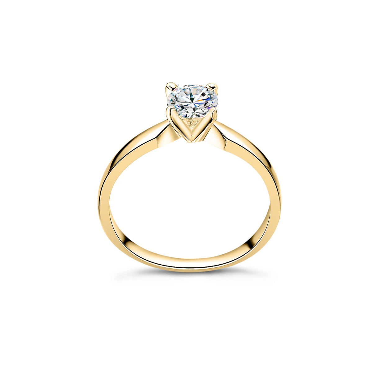 Złoty pierścionek zaręczynowy z diamentem 0,40ct