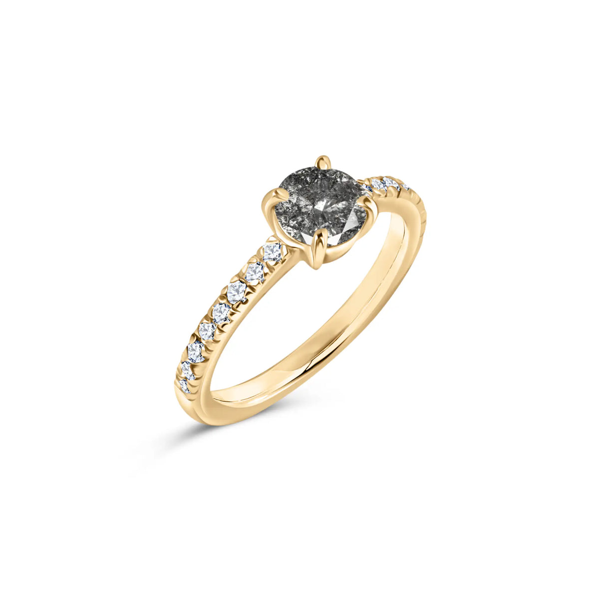 Noir et Blanc - an original Salt & Pepper diamond engagement ring