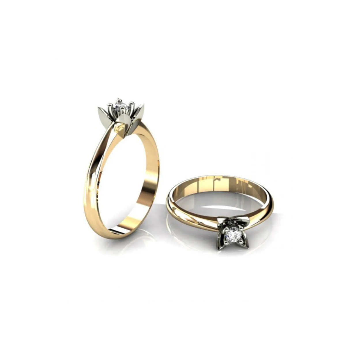 Najpiękniejszy pierścionek zaręczynowy z brylantem 0,15 ct