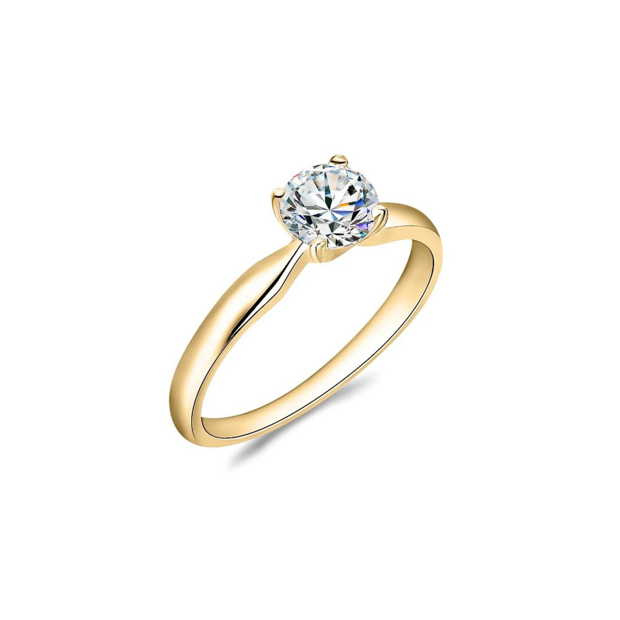 Złoty pierścionek zaręczynowy z diamentem 0,40ct