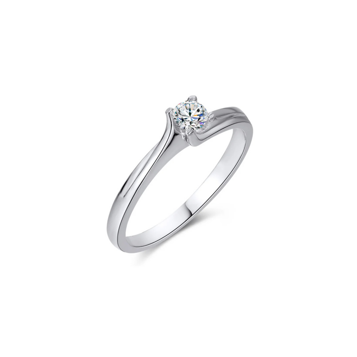 Złoty pierścionek zaręczynowy z diamentem 0,15ct