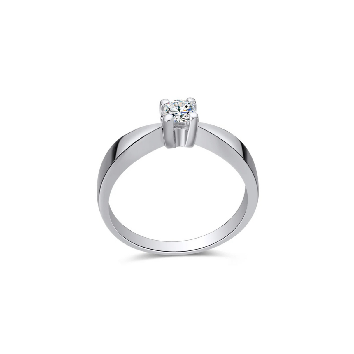 Złoty pierścionek zaręczynowy z diamentem 0,20 ct